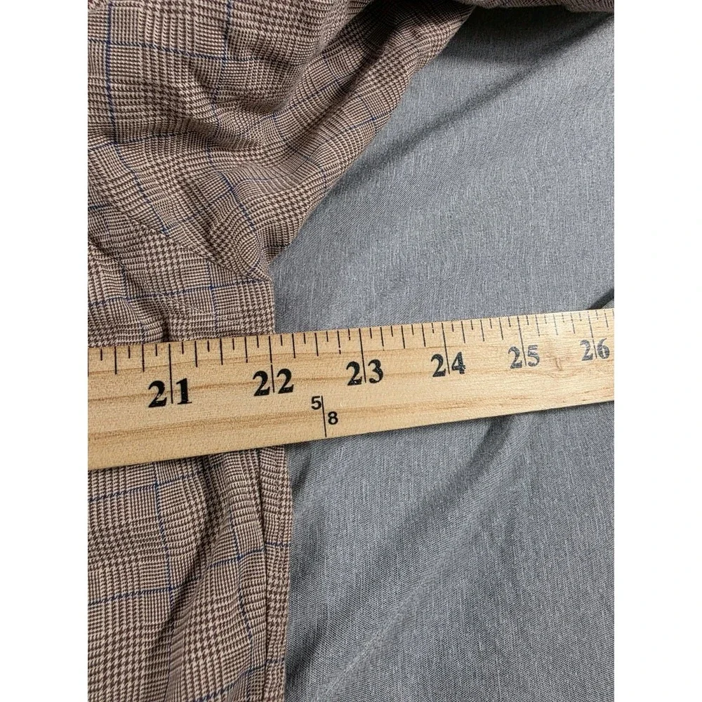 Polo Ralph Lauren Button Up Shirt‎ Mens Medium Brown Glen Plaid Pattern